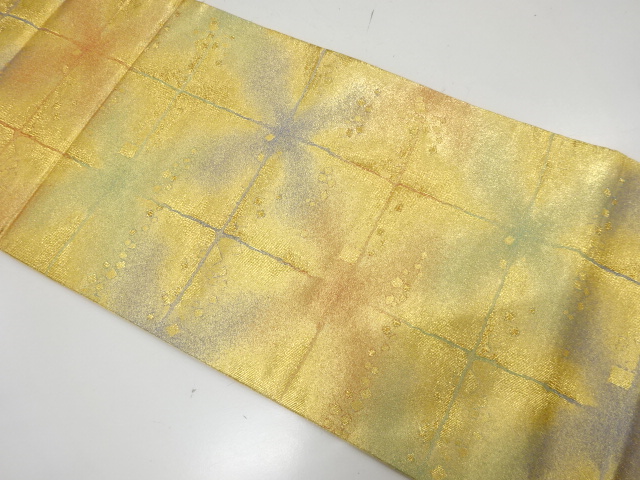 JAPANESE KIMONO FUKURO OBI / SILK / WOVEN SCATTERED FOIL